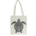 Kaplumbağa Desenli Bez Çanta