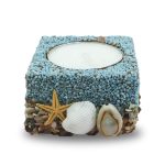 Ahşap Deniz Kabuğu Detaylı Tealight Mumluk