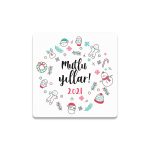 Mutlu Yıllar 2021 Bardak Altlığı