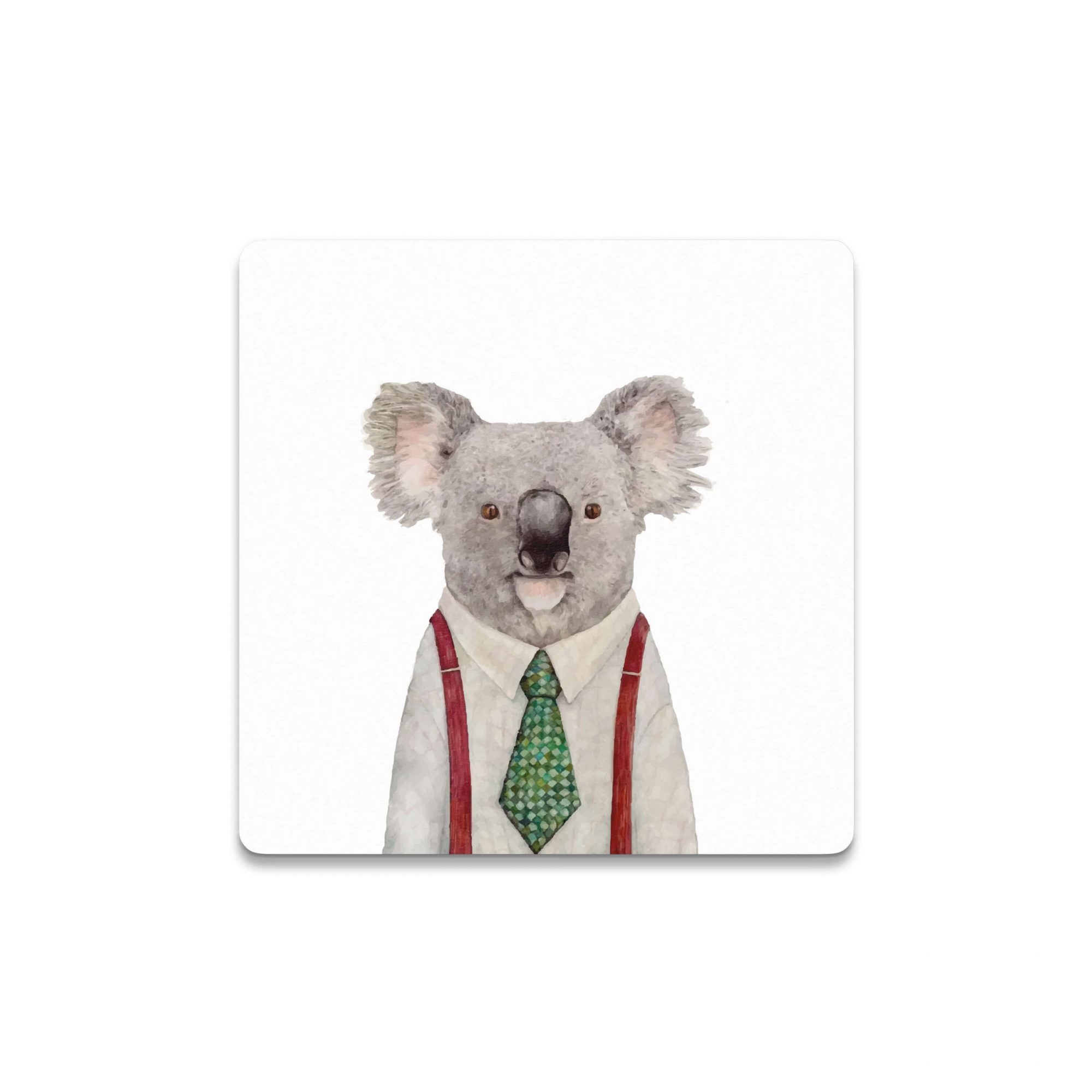 Takım Elbise Giyen Koala Bardak Altlığı