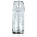 Cam Başucu Sürahisi – Yaprak Motifli