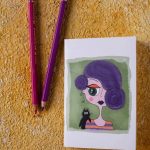 Mor Çatı Not Defteri – Mor Saçlı Kadın