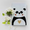 Pastel Serisi - Panda Çizgisiz A5 Defter3