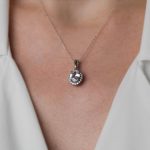 Gümüş - 925 Ayar Swarovski Taşlı Kolye