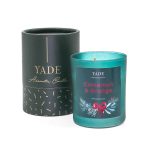 Yade Yeşil Yılbaşı Temalı Portakal & Tarçın Mum - No:1