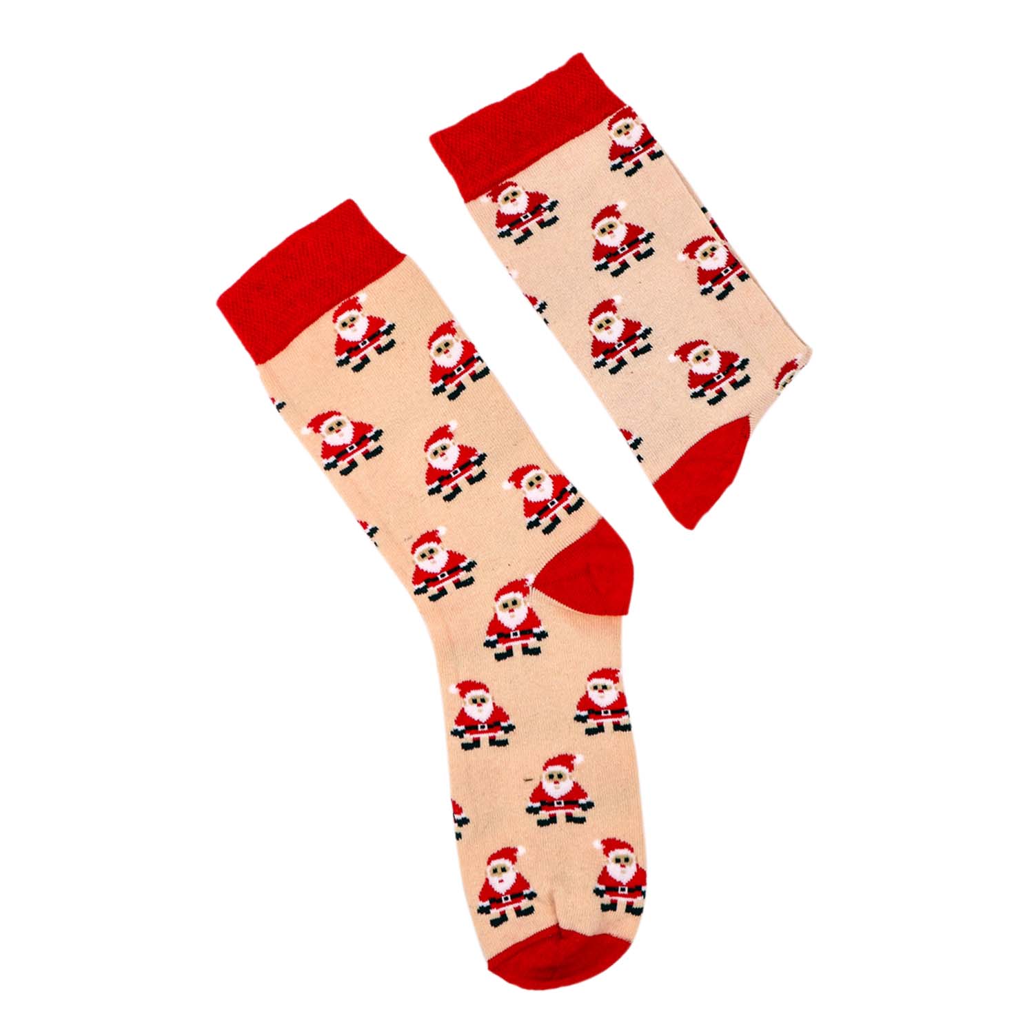 Noel Baba Desenli Çorap
