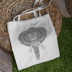 Fil Desenli Bez Çanta