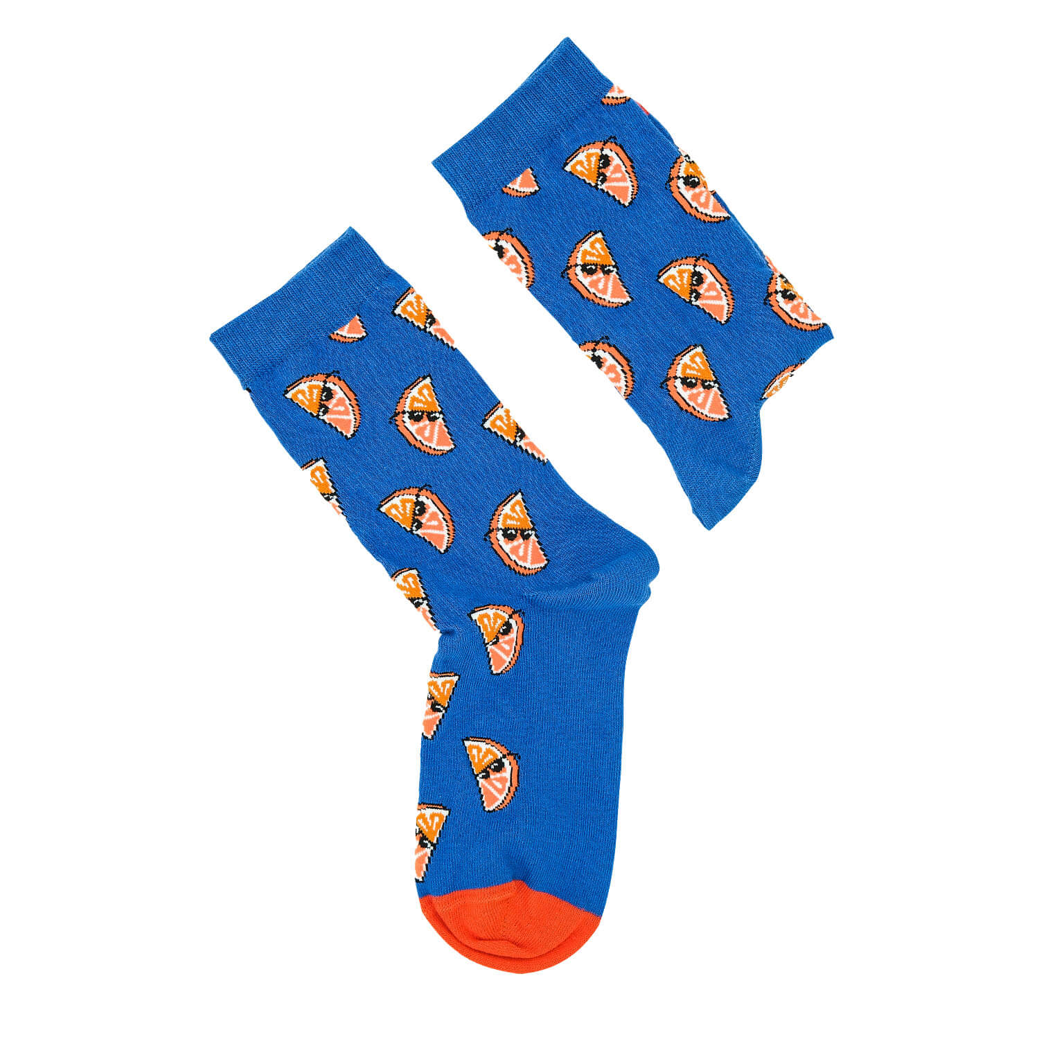 Gözlüklü Portakal Desenli Çorap