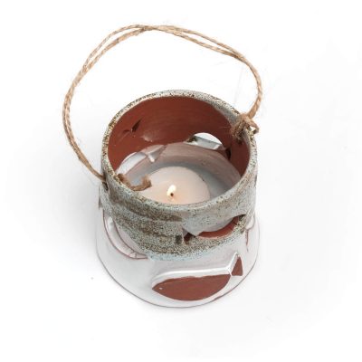 El Yapımı Balık Figürlü Tealight Mumluk - Bej