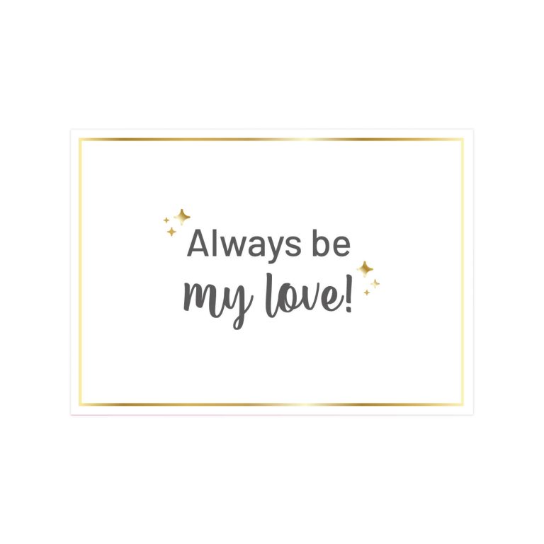 Yaldızlı – Always Be My Love Motto Kartı