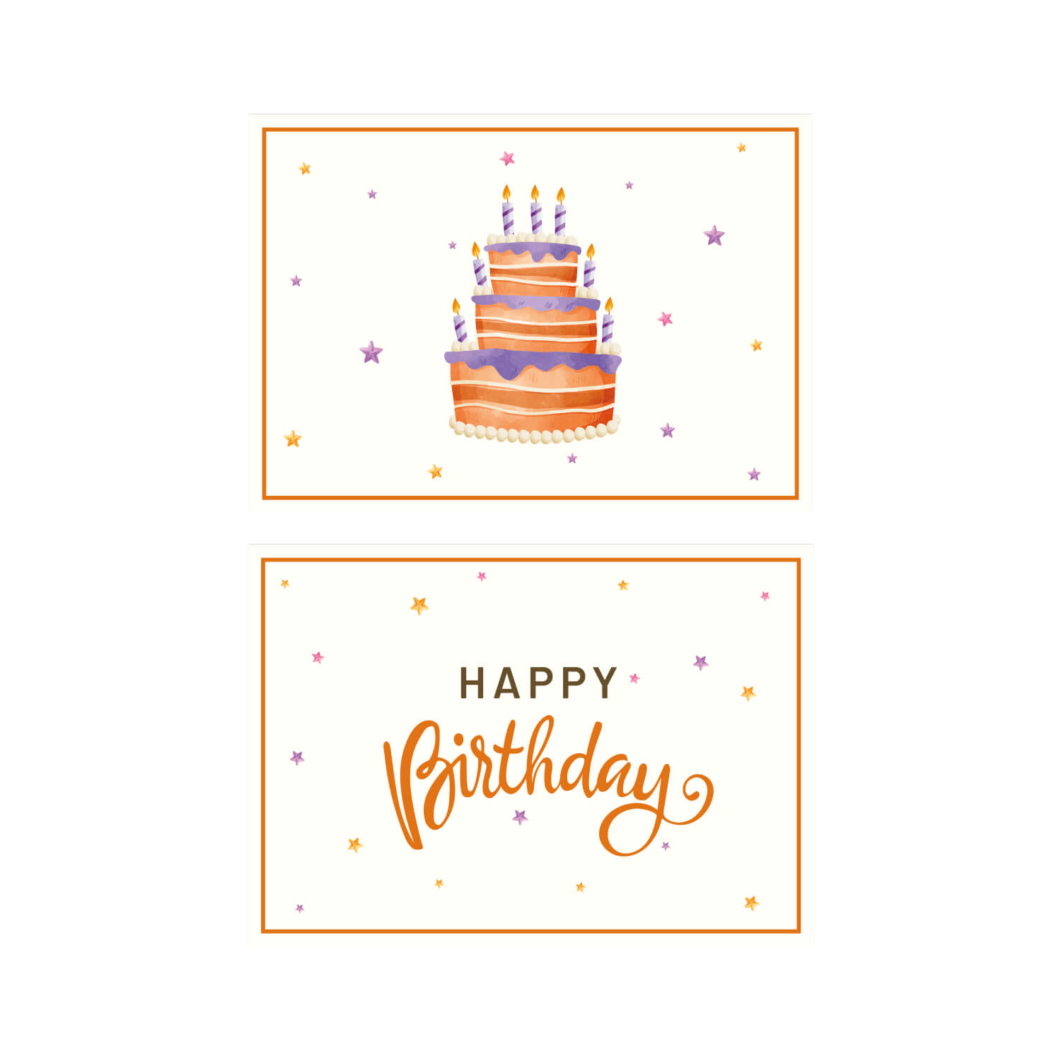 Pasta Temalı Happy Birthday Motto Kartı