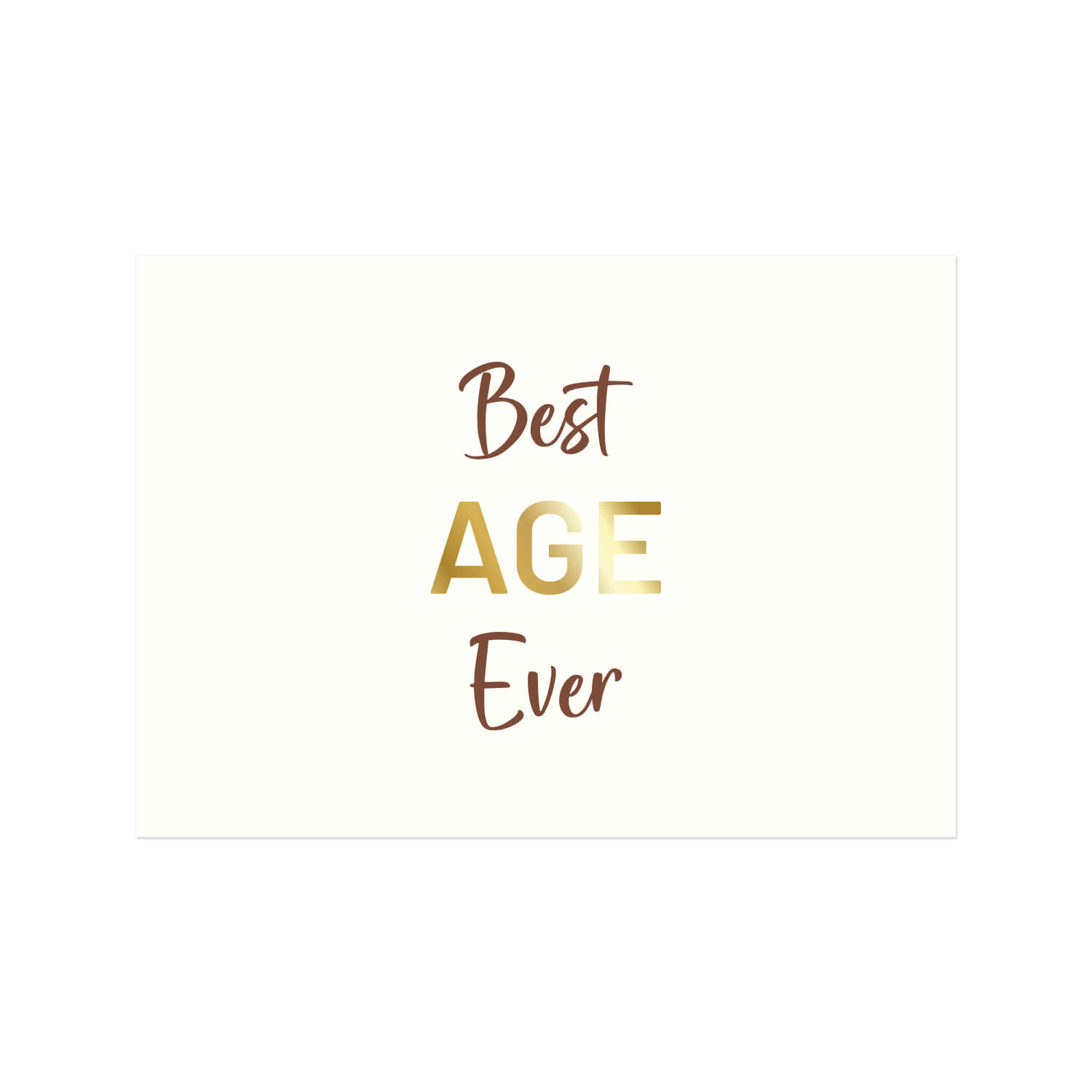 Yaldızlı – Best Age Ever Motto Kartı