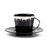 Platin Detaylı Siyah Toledo Fincan Takımı