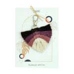 Yaprak Makrome Anahtarlık - Purple