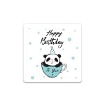 Happy Birthday Bardak Altlığı – Panda