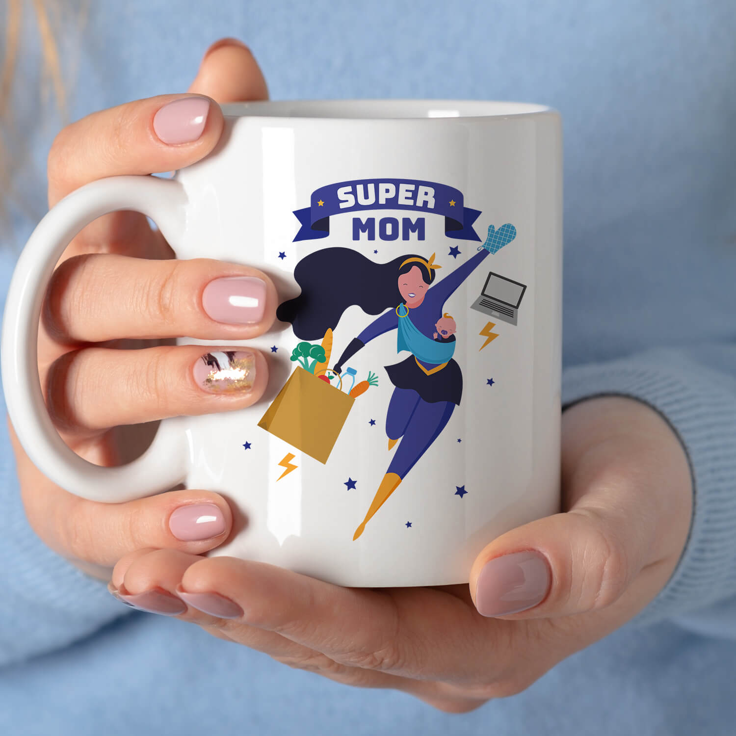 Super Mom Baskılı Kupa