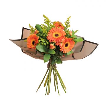 Orange Glow – Turuncu Gerbera Çiçek Buketi