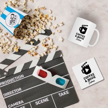 Coffee&Movie Time Bardak Altlığı