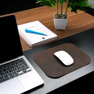 Yade Kahverengi Deri Mouse Pad