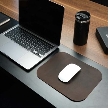 Yade Kahverengi Deri Mouse Pad