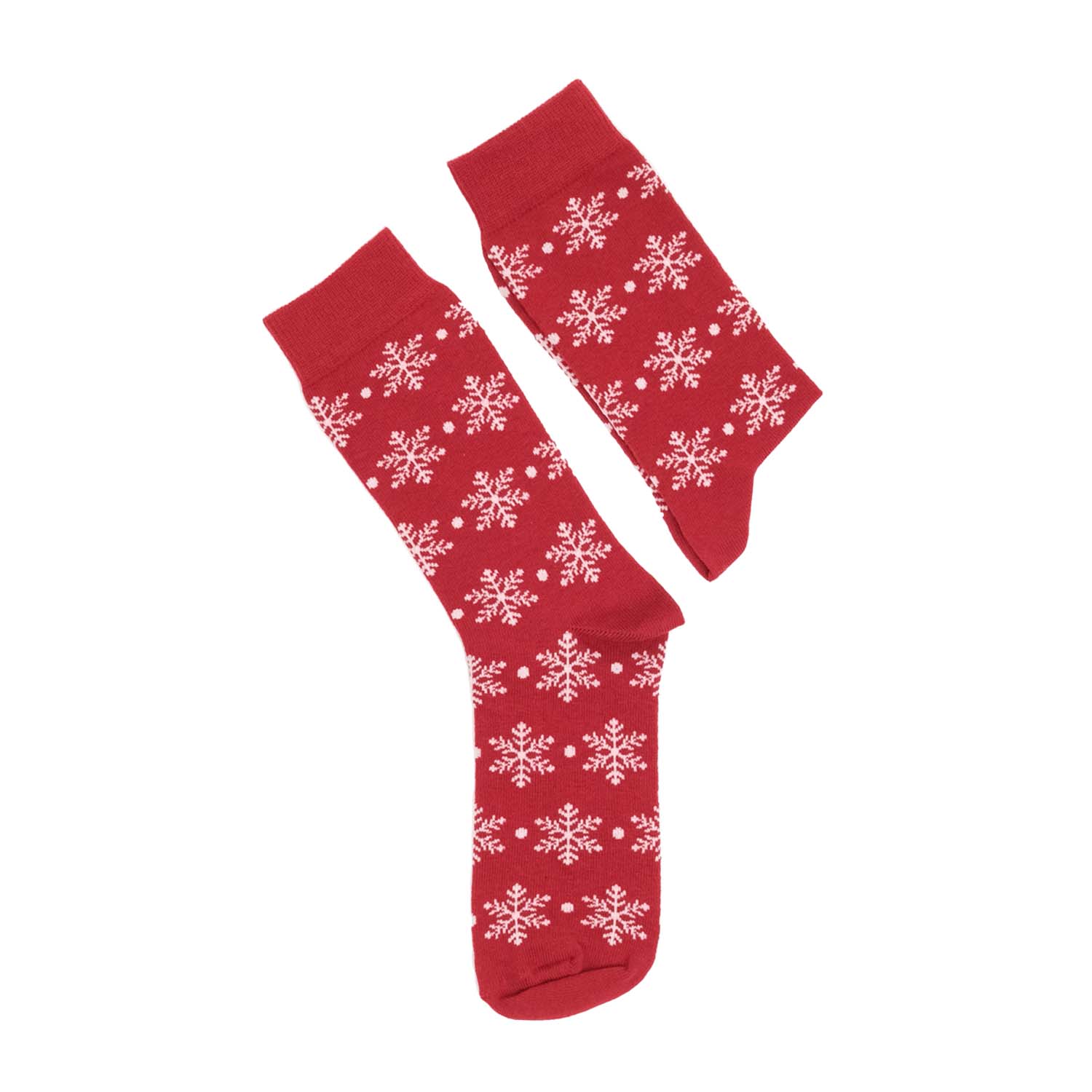 Moonwalk Sock – Kırmızı Kar Tanesi Desenli Çorap