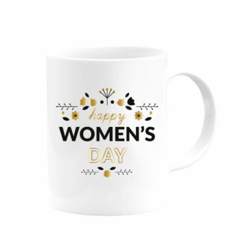 Yaldızlı Happy Women’s Day Baskılı Kupa