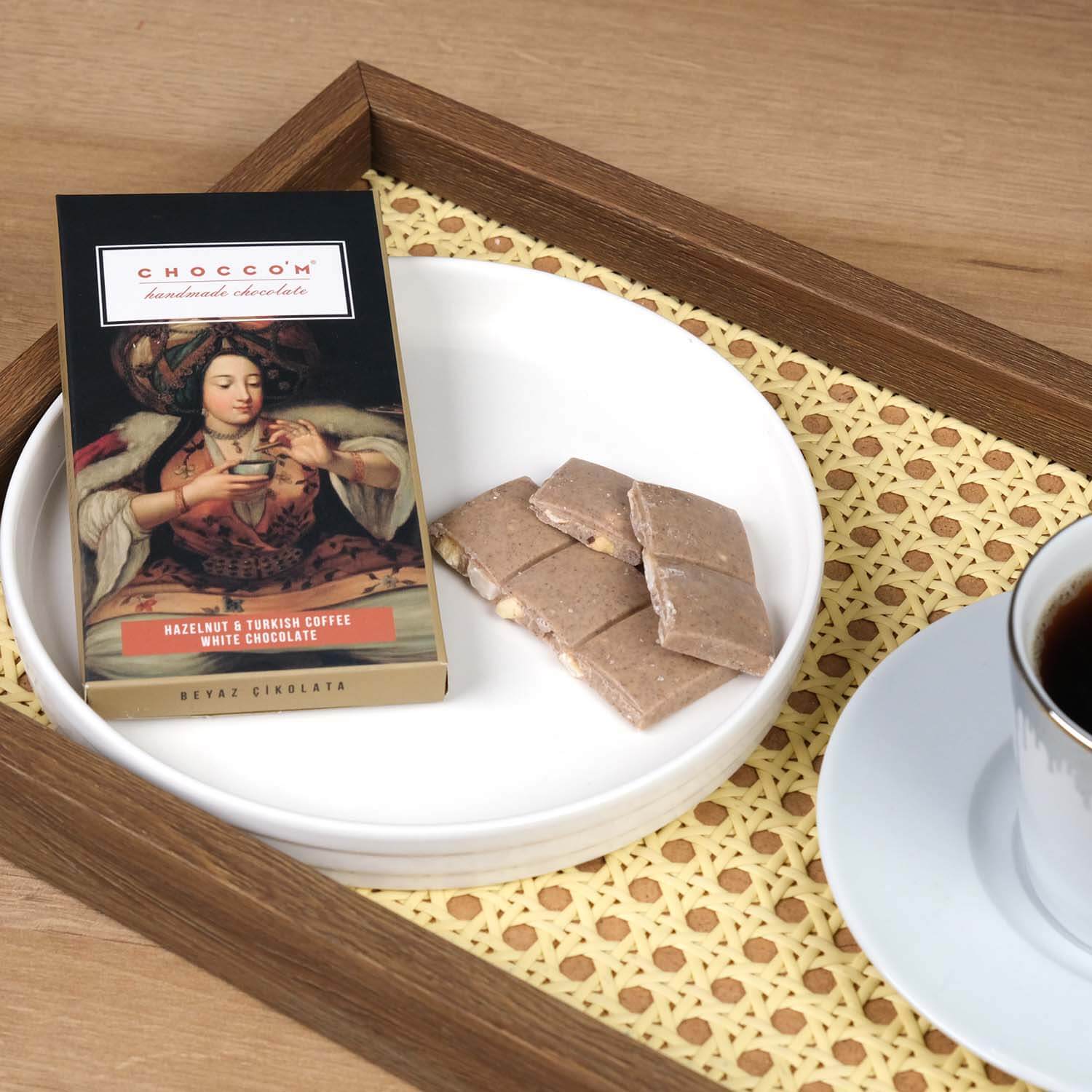 CHOCCO'M El Yapımı Türk Kahvesi& Fındık Beyaz Çikolata