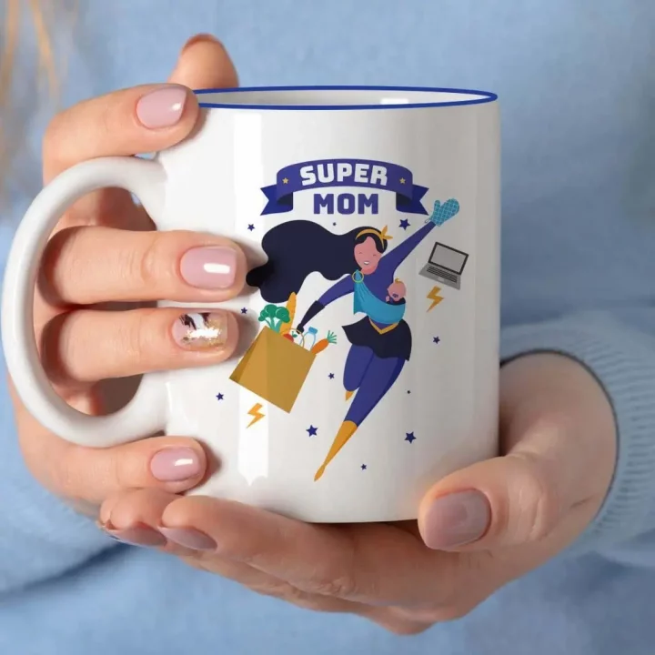 Super Mom Baskılı Kupa No:1