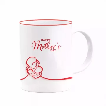 Kırmızı Happy Mother’s Day Kupa