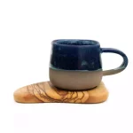 El Yapımı Seramik Fincan Takımı – Lacivert