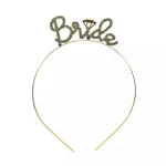 Taşlı Gold Bride Metal Taç