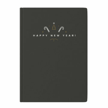 Siyah Happy New Year Defter