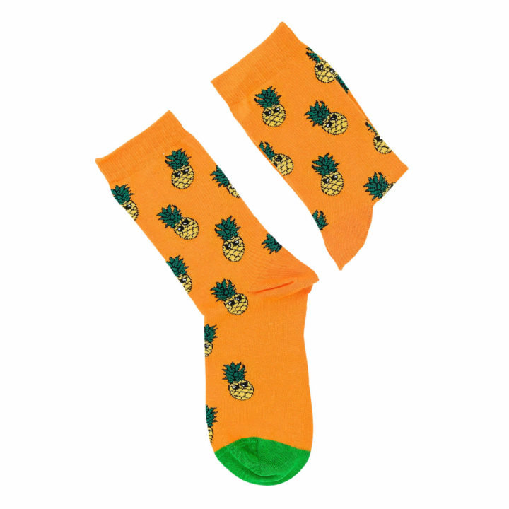 Moonwalk Sock - Gözlüklü Ananas Desenli Çorap