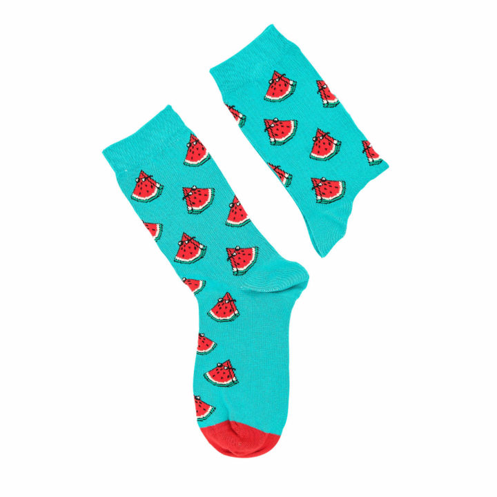 Moonwalk Sock - Gözlüklü Karpuz Desenli Çorap