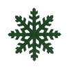 Yeşil Kar Tanesi Bardak Altlığı