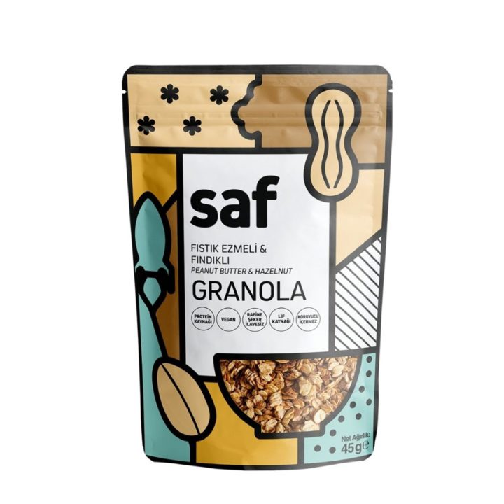 Saf - Fıstık Ezmeli & Fındıklı Granola 45 g