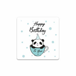 Happy Birthday Bardak Altlığı – Panda