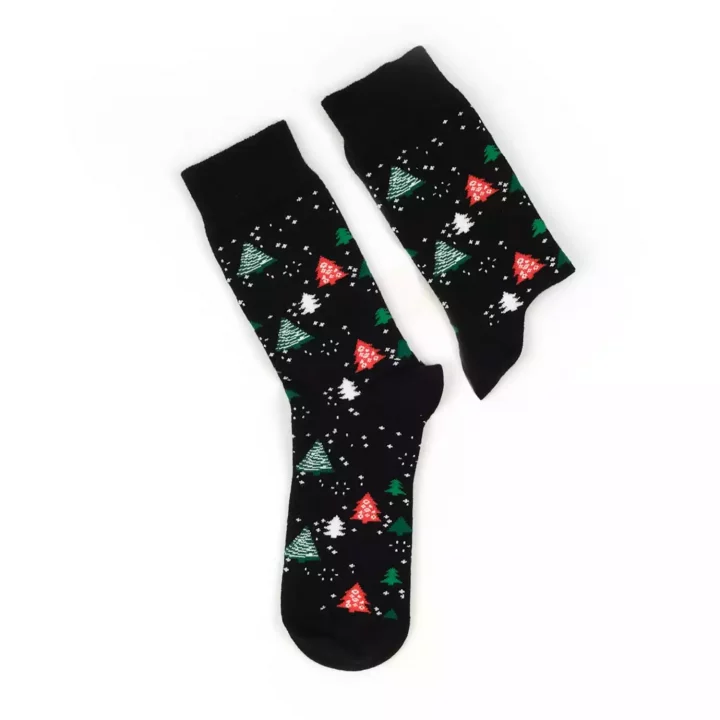 Moonwalk Sock - Renkli Çam Ağacı Desenli Çorap
