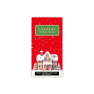 CHOCCO’M El Yapımı Zencefil & Tarçın & Buğday Patlağı Sütlü Çikolata - Yılbaşı Özel