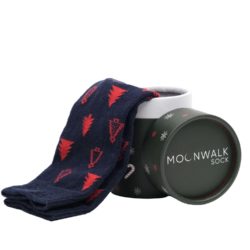 Moonwalk Sock - Lacivert Çam Ağacı Desenli Çorap