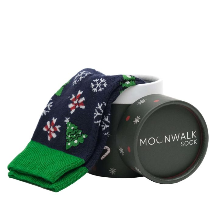 Moonwalk Sock - Yeşil Çam Ağacı Desenli Çorap