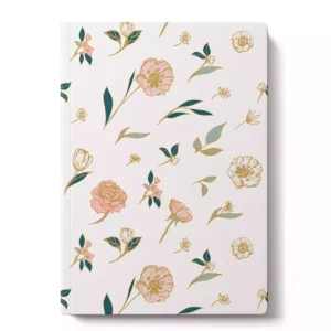 Pastel Çiçek Desenli Defter