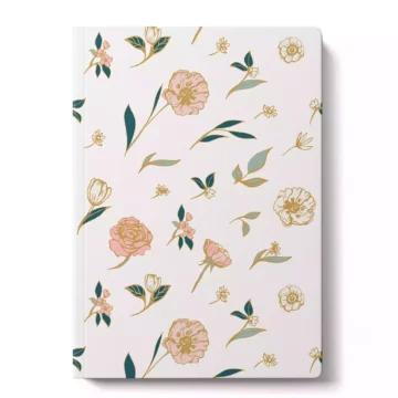 Pastel Çiçek Desenli Defter