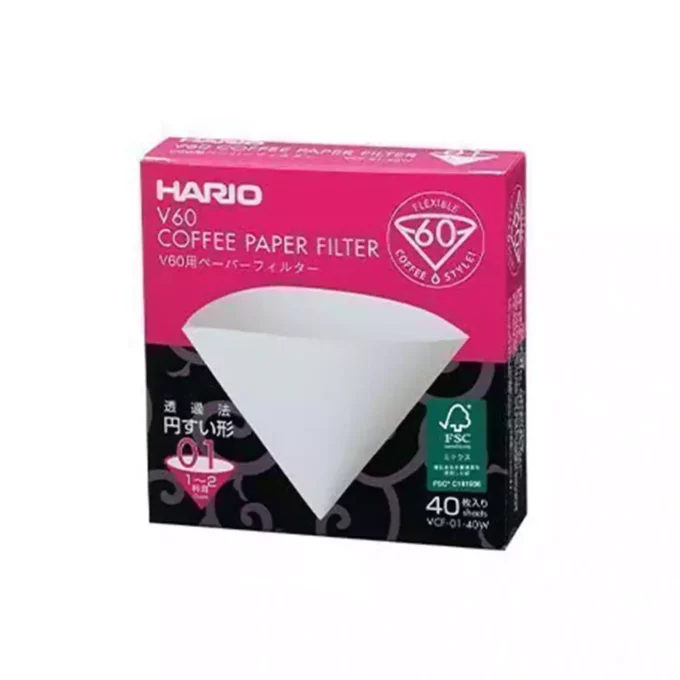 Hario V60 01 Dripper Filtresi - 40 Adet