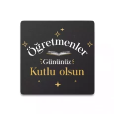 Öğretmenler Günü Taş Bardak Altlığı