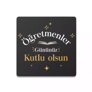 Öğretmenler Günü Taş Bardak Altlığı