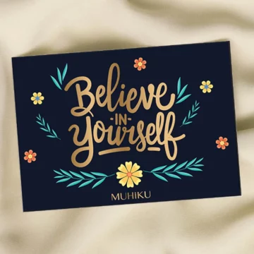 Believe in Yourself Motto Kartı