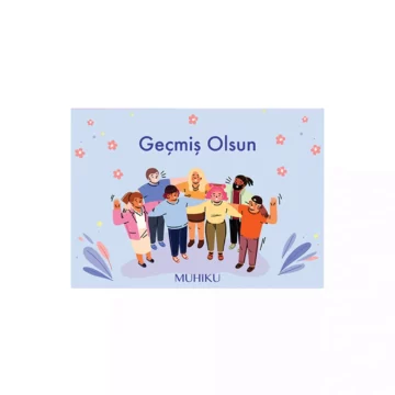 Renkli Geçmiş Olsun Motto Kartı