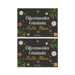 Çiçekli Öğretmenler Günü Motto Kartı