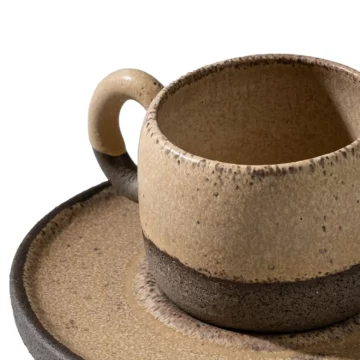 El Yapımı Stoneware Seramik Fincan Takımı